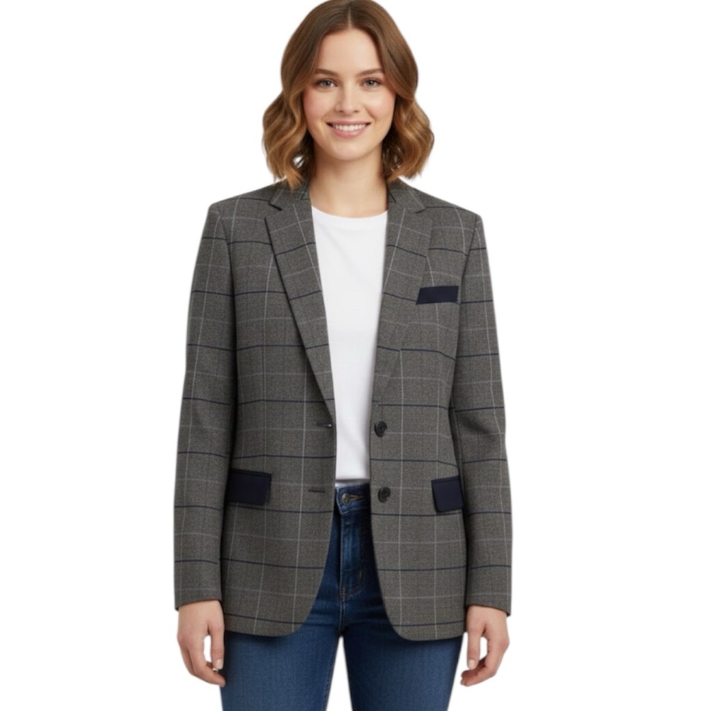 Isaac Mizrahi Blazer NWT Stylish Glen Plaid
